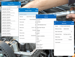 Screenshot of AgileAssets Fleet mobile app.